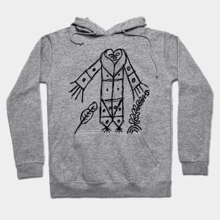 Dark and Gritty Grand Bois Voodoo Veve Sigil Symbol Hoodie